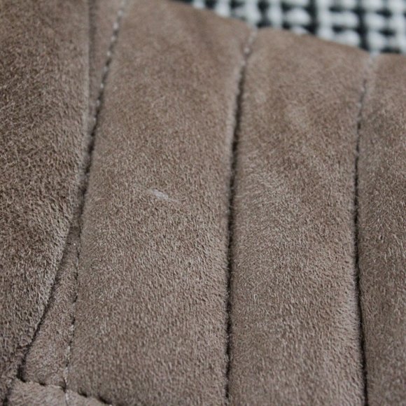 All Saints soft goat leather suede light drown stand collar jacket US-6/S UK-10 - Picture 15 of 16